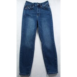 Judy Blue Jeans Womens Size 3/26 Blue Denim Slim Mid Rise Tummy Control Stretch